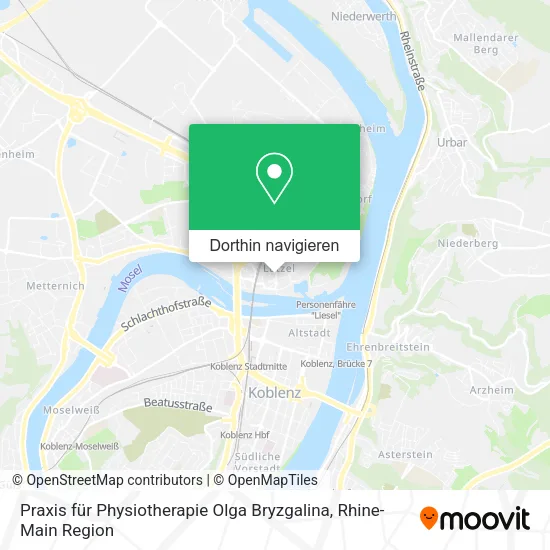 Praxis für Physiotherapie Olga Bryzgalina Karte