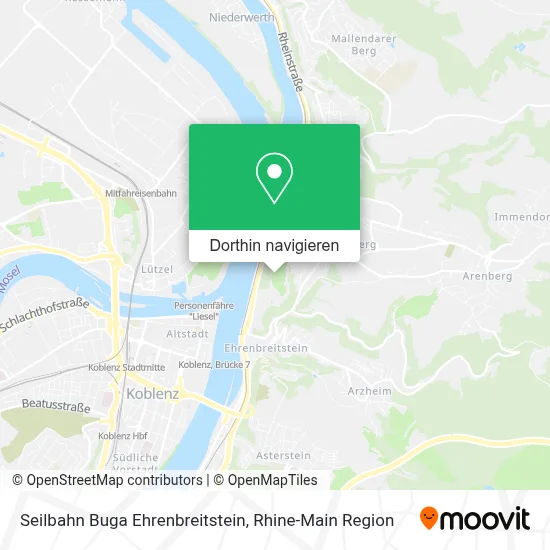 Seilbahn Buga Ehrenbreitstein Karte