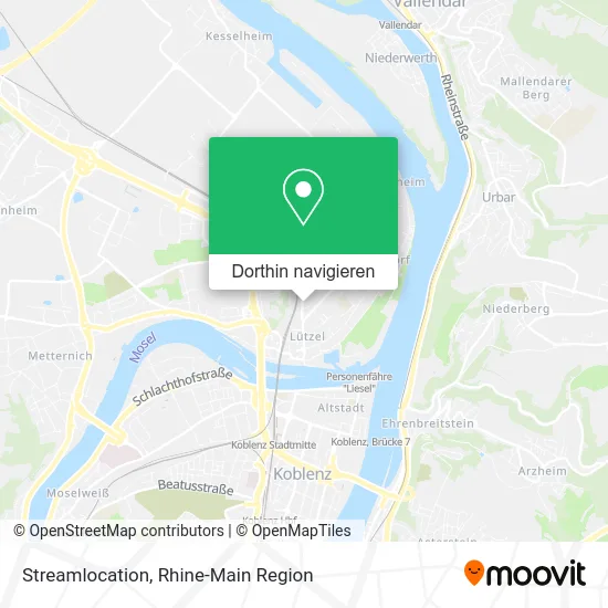 Streamlocation Karte