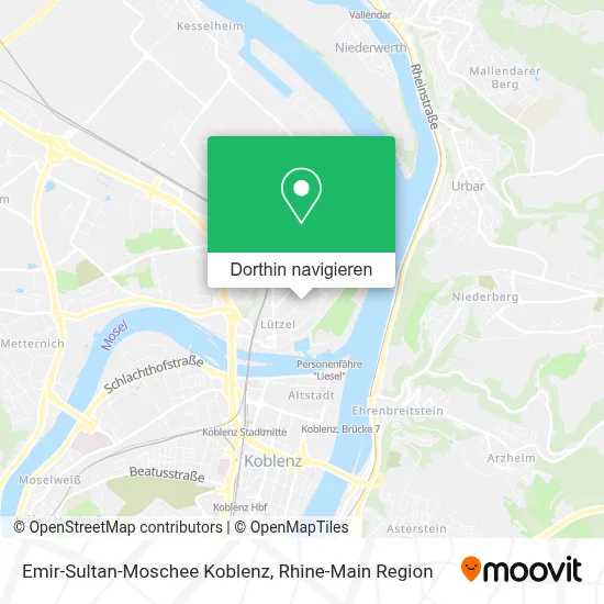 Emir-Sultan-Moschee Koblenz Karte