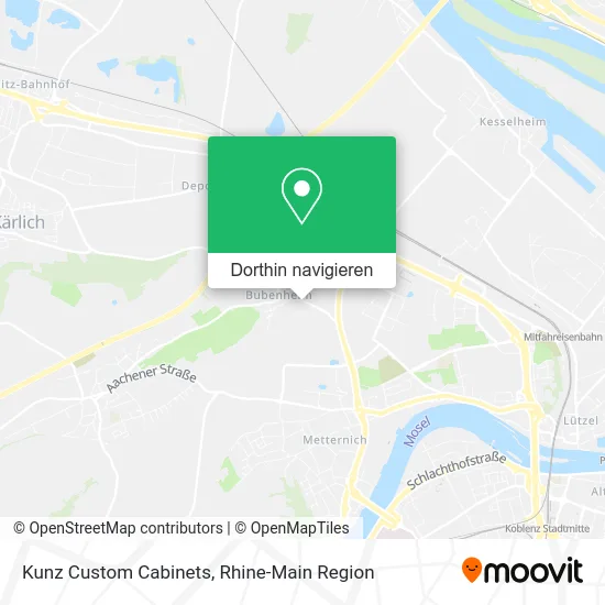 Kunz Custom Cabinets Karte