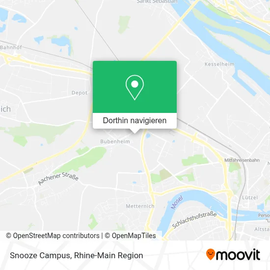 Snooze Campus Karte