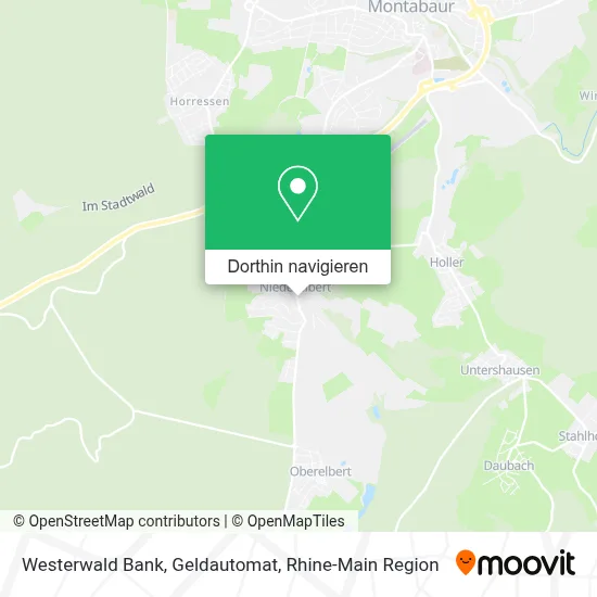 Westerwald Bank, Geldautomat Karte