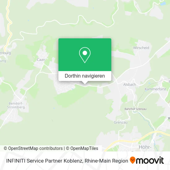 INFINITI Service Partner Koblenz Karte