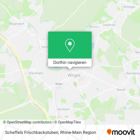 Scheffels Frischbackstuben Karte