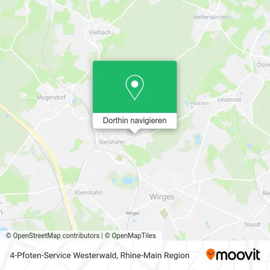 4-Pfoten-Service Westerwald Karte