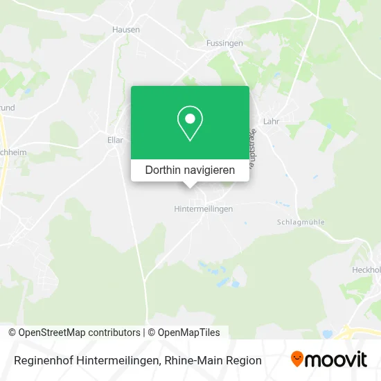 Reginenhof Hintermeilingen Karte