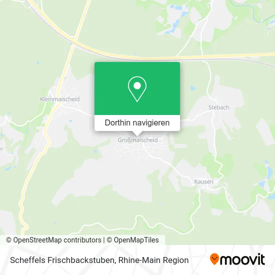 Scheffels Frischbackstuben Karte