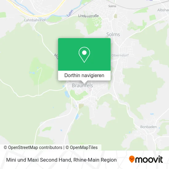 Mini und Maxi Second Hand Karte