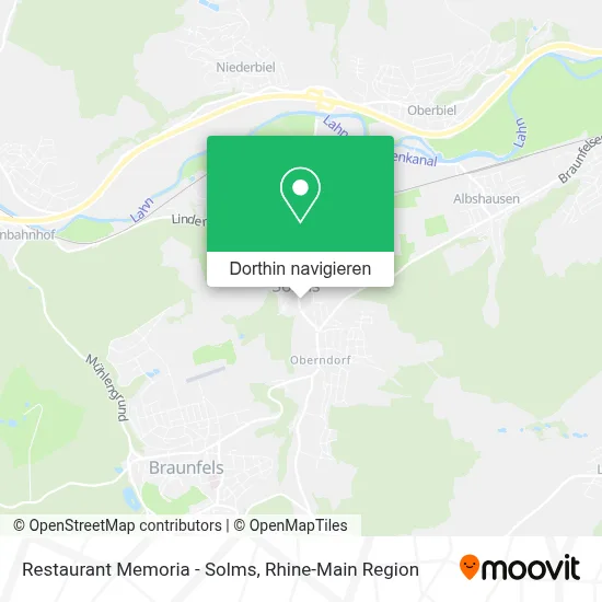 Restaurant Memoria - Solms Karte