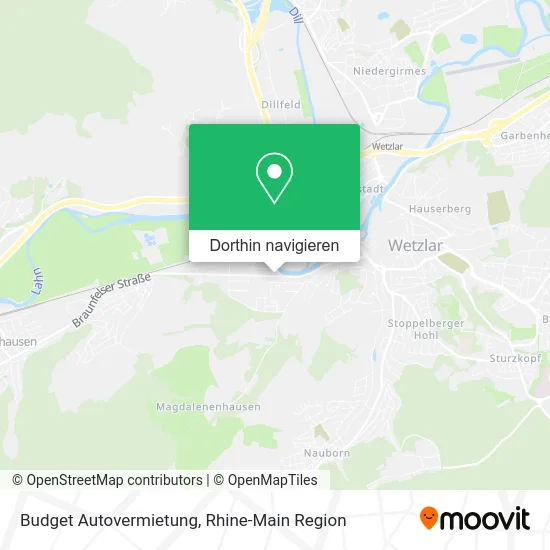 Budget Autovermietung Karte