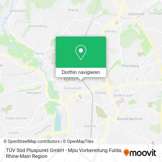 TÜV Süd Pluspunkt GmbH - Mpu Vorbereitung Fulda Karte