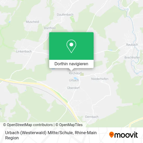 Urbach (Westerwald) Mitte / Schule Karte