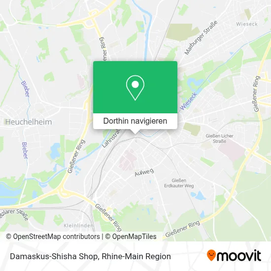 Damaskus-Shisha Shop Karte