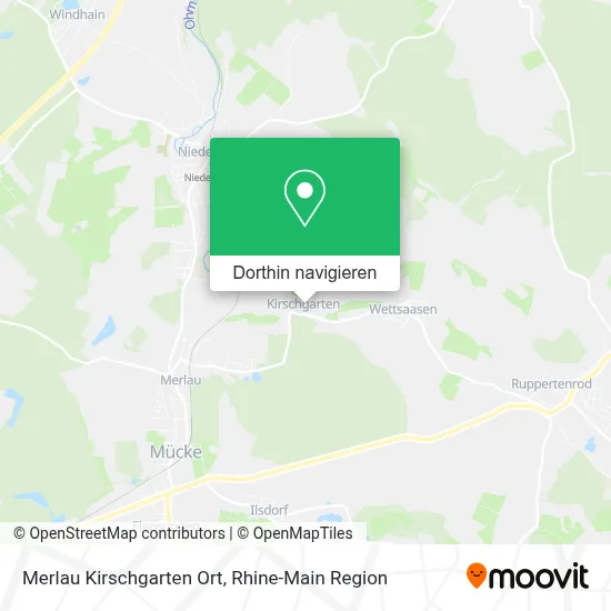 Merlau Kirschgarten Ort Karte