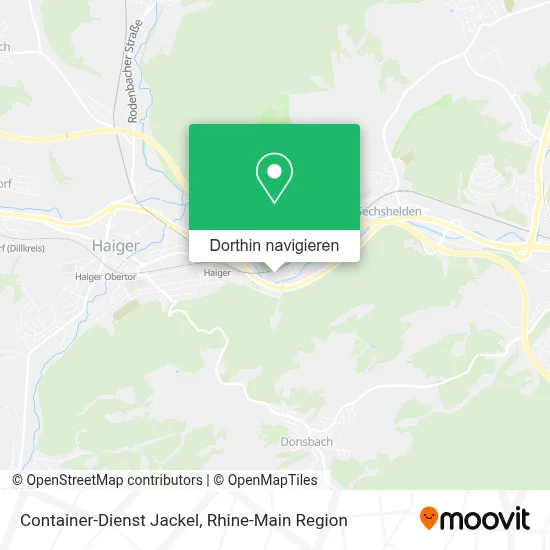 Container-Dienst Jackel Karte