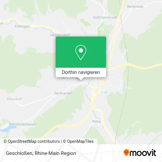 Geschloßen Karte