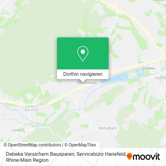 Debeka Versichern Bausparen, Servicebüro Hanefeld Karte