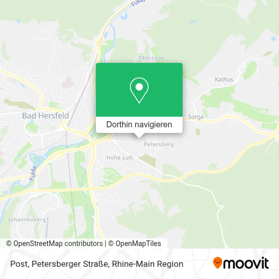 Post, Petersberger Straße Karte