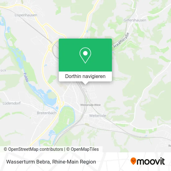 Wasserturm Bebra Karte