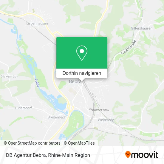 DB Agentur Bebra Karte