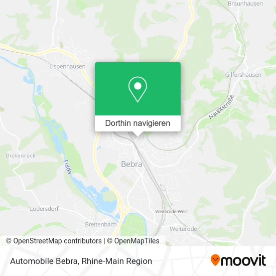 Automobile Bebra Karte