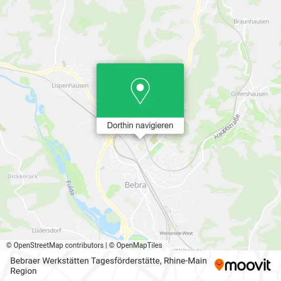 Bebraer Werkstätten Tagesförderstätte Karte