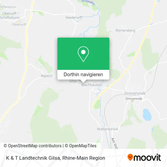 K & T Landtechnik Gilsa Karte