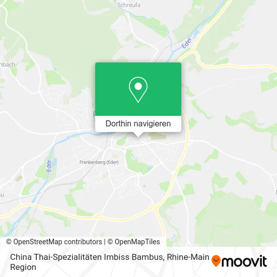 China Thai-Spezialitäten Imbiss Bambus Karte