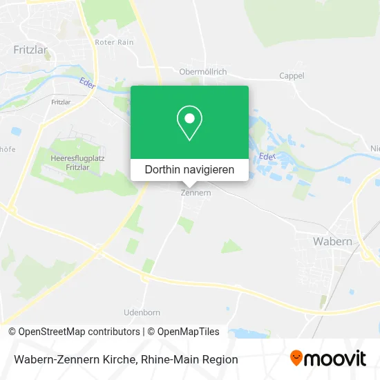Wabern-Zennern Kirche Karte