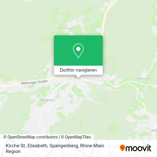 Kirche St. Elisabeth, Spangenberg Karte