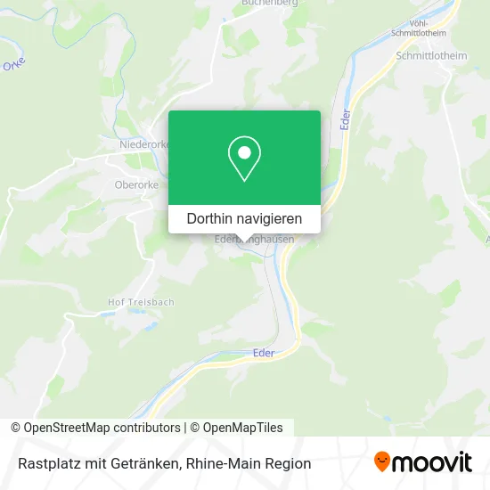 Rastplatz mit Getränken Karte