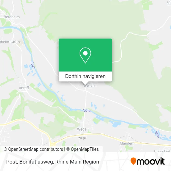 Post, Bonifatiusweg Karte