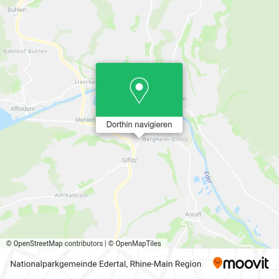 Nationalparkgemeinde Edertal Karte