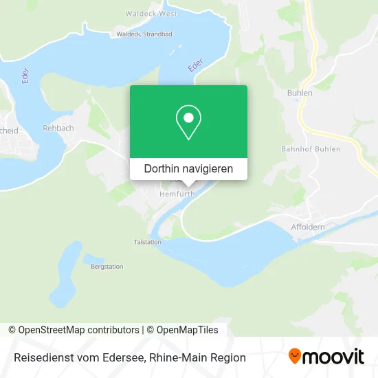 Reisedienst vom Edersee Karte