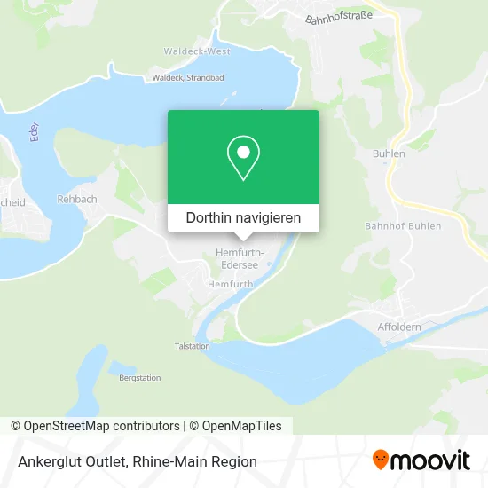 Ankerglut Outlet Karte