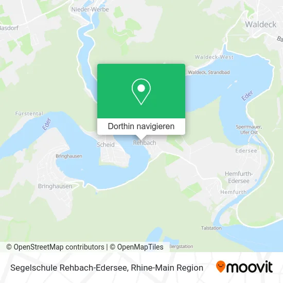 Segelschule Rehbach-Edersee Karte