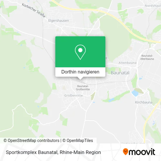 Sportkomplex Baunatal Karte