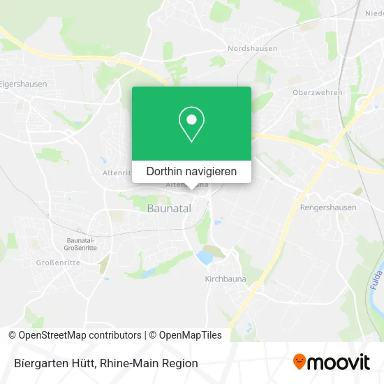 Bíergarten Hütt Karte