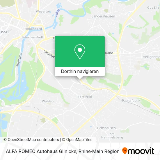 ALFA ROMEO Autohaus Glinicke Karte