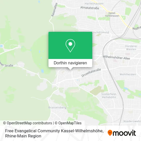 Free Evangelical Community Kassel-Wilhelmshöhe Karte