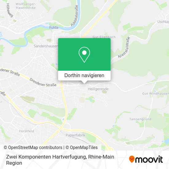 Zwei Komponenten Hartverfugung Karte