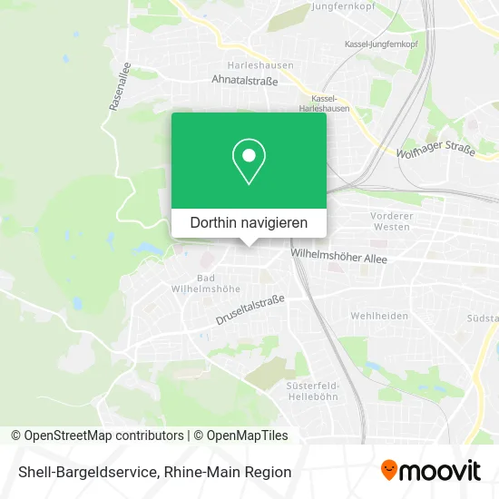 Shell-Bargeldservice Karte