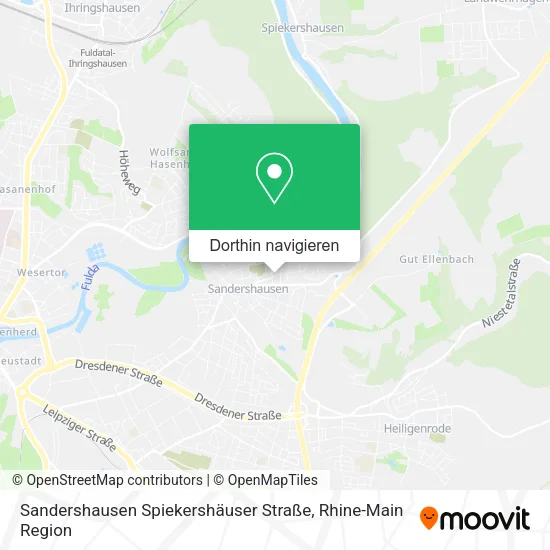 Sandershausen Spiekershäuser Straße Karte