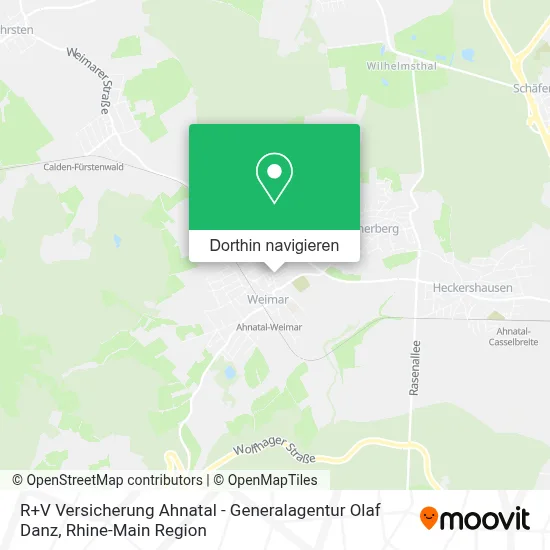 R+V Versicherung Ahnatal - Generalagentur Olaf Danz Karte