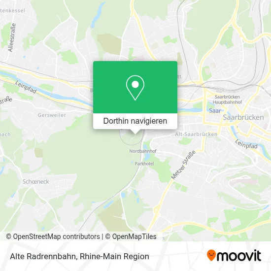 Alte Radrennbahn Karte