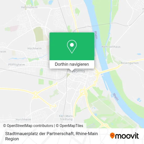 Stadtmauerplatz der Partnerschaft Karte