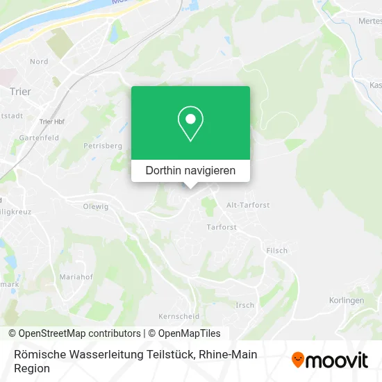 Römische Wasserleitung Teilstück Karte