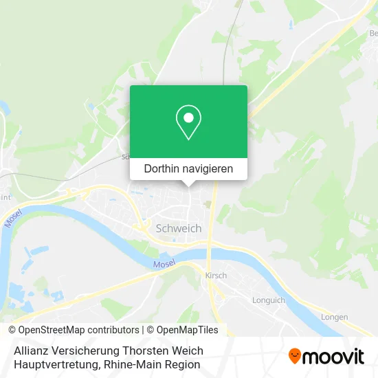 Allianz Versicherung Thorsten Weich Hauptvertretung Karte