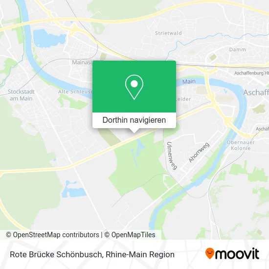 Rote Brücke Schönbusch Karte
